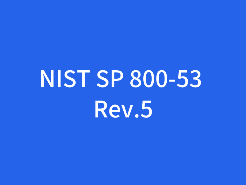 NIST SP 800-53 Rev. 5